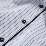 Women's Striped Button Down Shirt Top