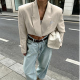 Women's Cropped Blazer Jacket