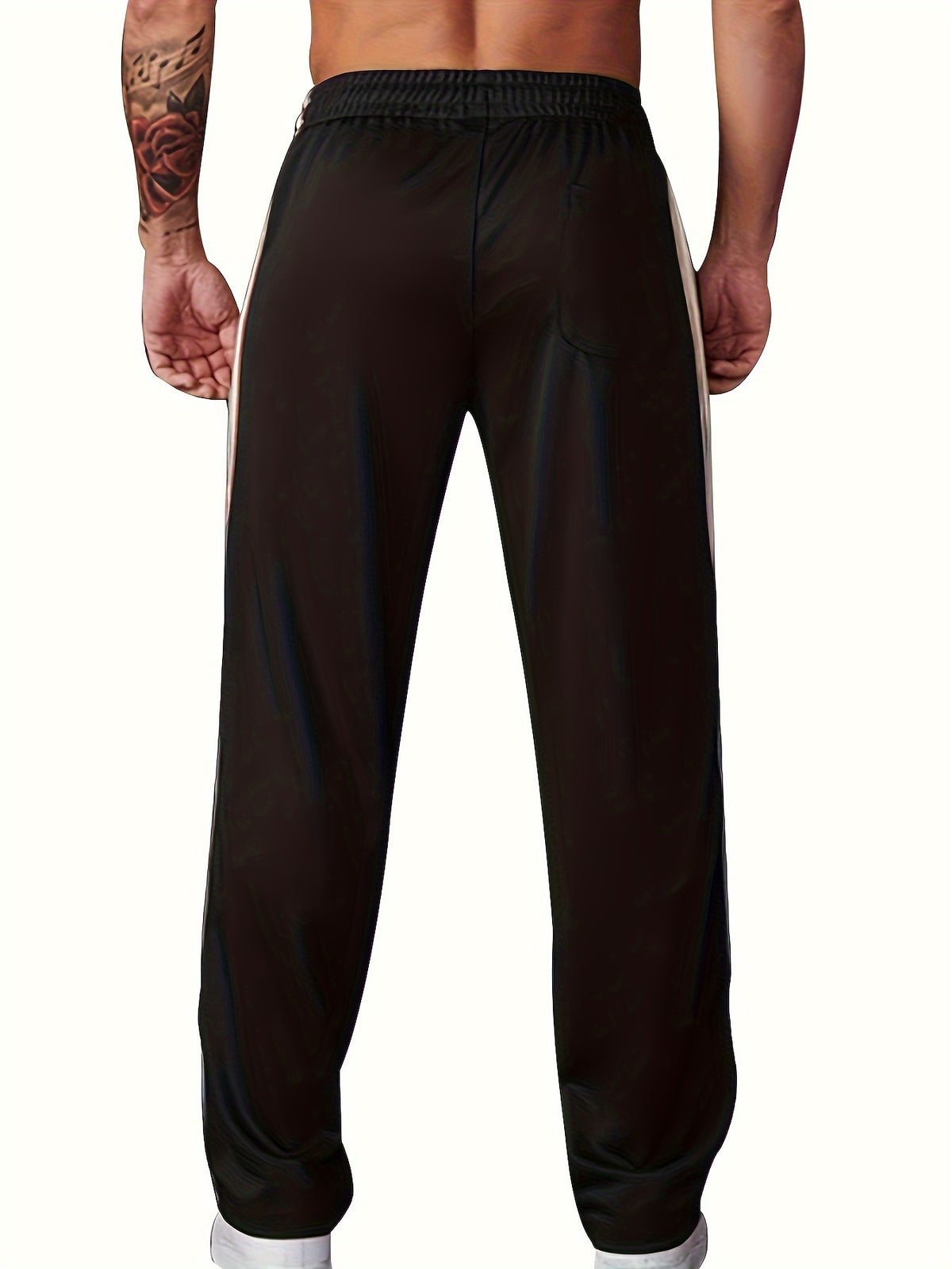 Men's Side Stripe Drawstring Track Pants