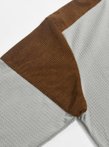 Men's Textured Henley Neck Long Sleeve Top