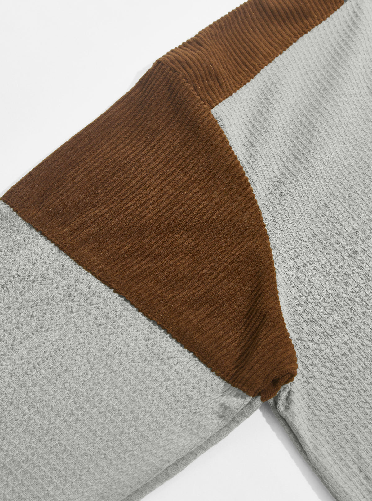 Men's Textured Henley Neck Long Sleeve Top