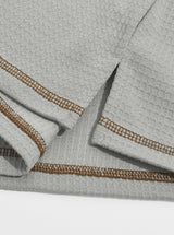 Men's Textured Henley Neck Long Sleeve Top