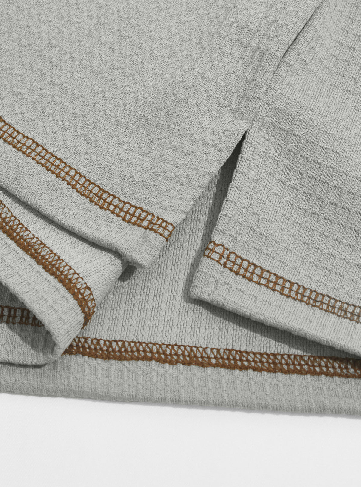 Men's Textured Henley Neck Long Sleeve Top