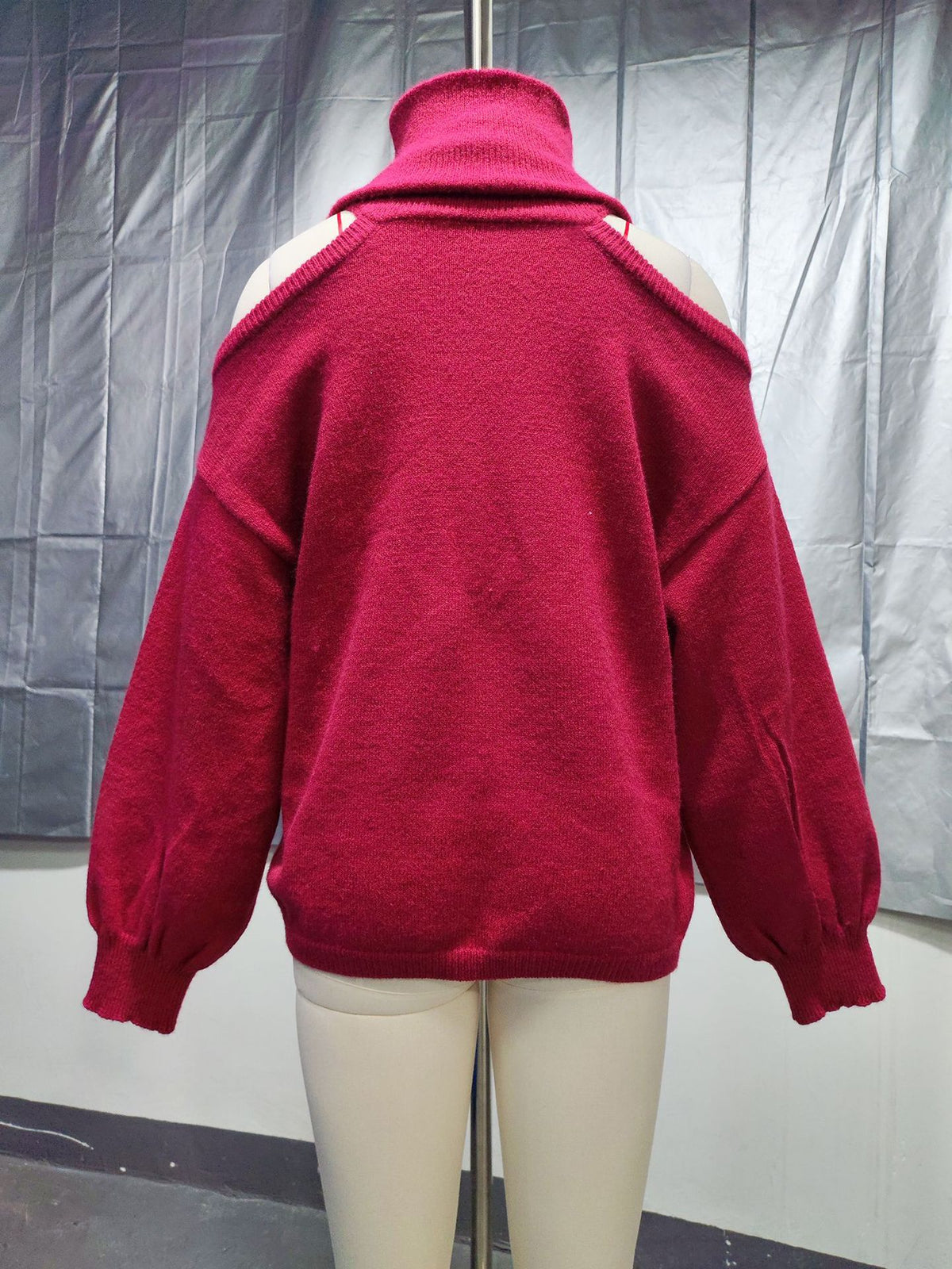 Women's Off Shoulder Turtleneck Sweater