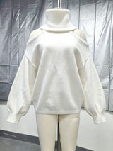 Women's Off Shoulder Turtleneck Sweater