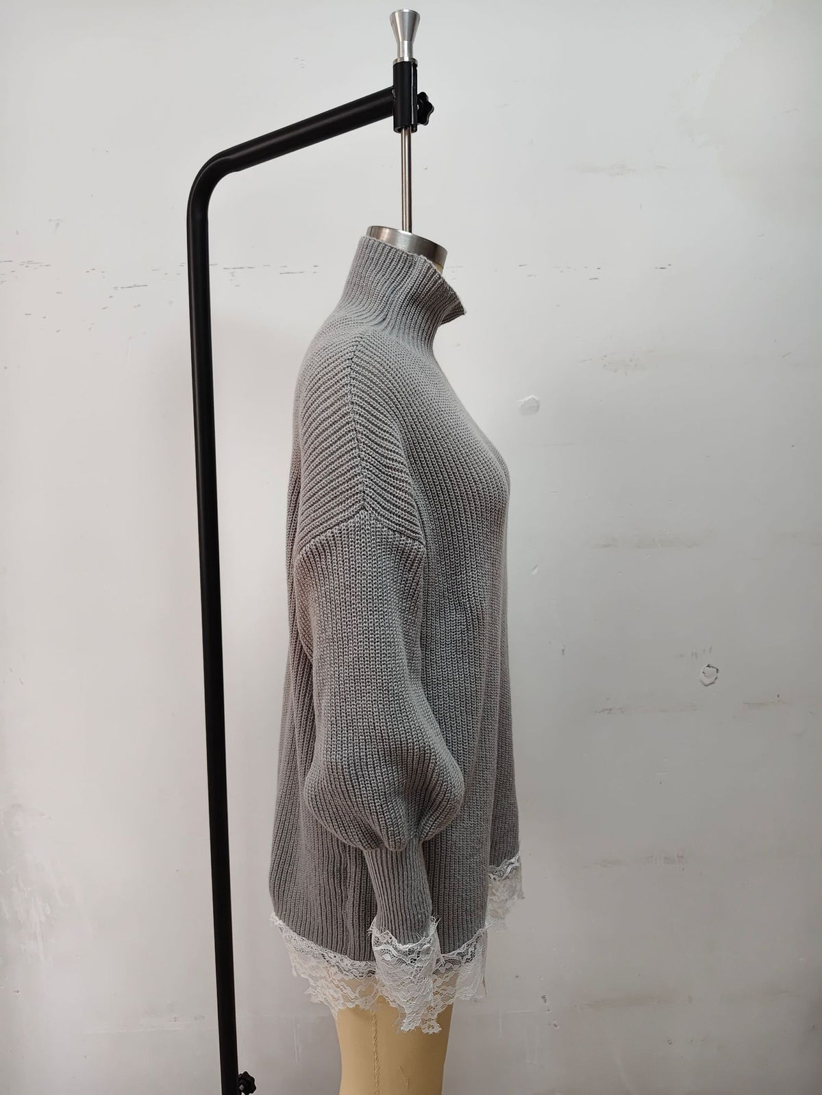 Women's Turtleneck Knit Mini Sweater Dress