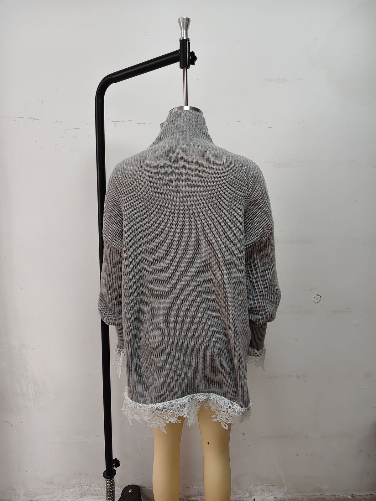 Women's Turtleneck Knit Mini Sweater Dress