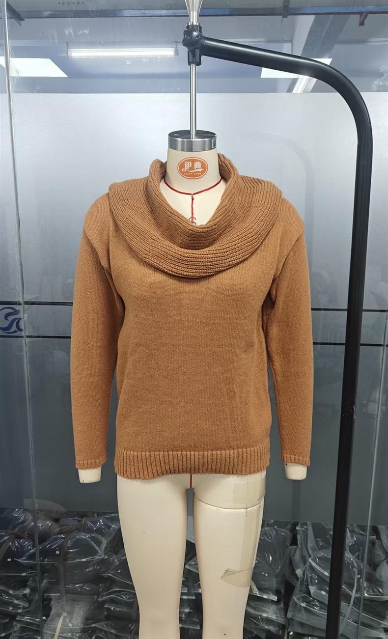 Women's Cowl Neck Long Sleeve Knit Top