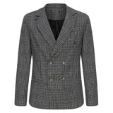 Men's Double Breasted Tweed Blazer
