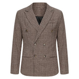 Men's Double Breasted Tweed Blazer