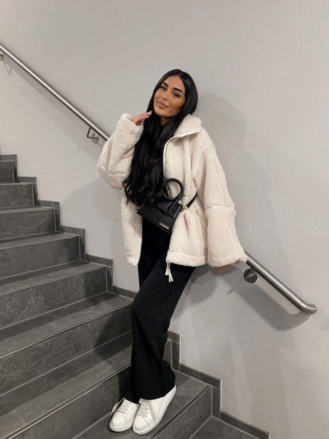 Women's Teddy Fleece Hooded Jacket