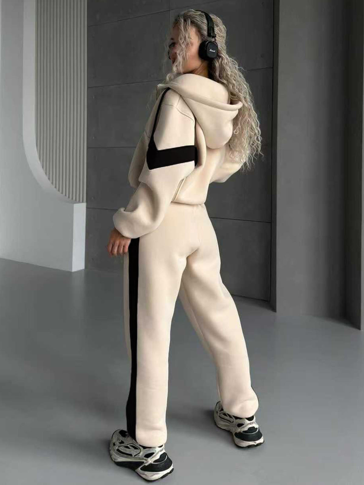 Women's Half Zip Hoodie and Jogger Set