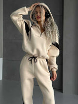 Women's Half Zip Hoodie and Jogger Set