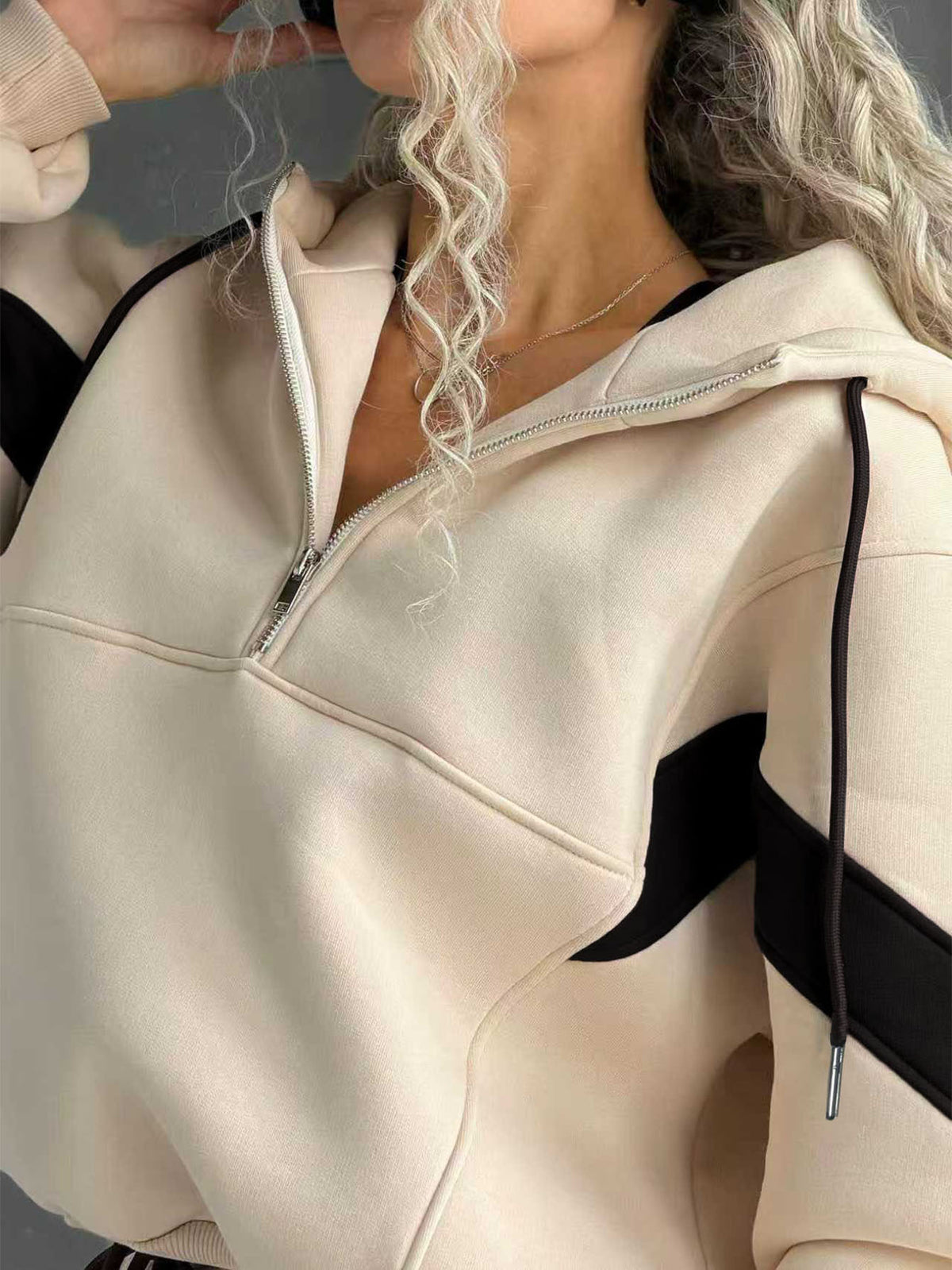 Women's Half Zip Hoodie and Jogger Set