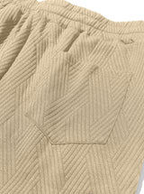 Men's Textured Drawstring Casual Shorts