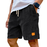Men's Corduroy Drawstring Casual Shorts
