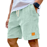 Men's Corduroy Drawstring Casual Shorts