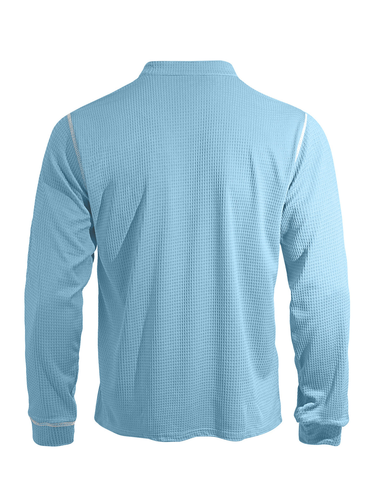 Men's Black Long Sleeve Henley Top