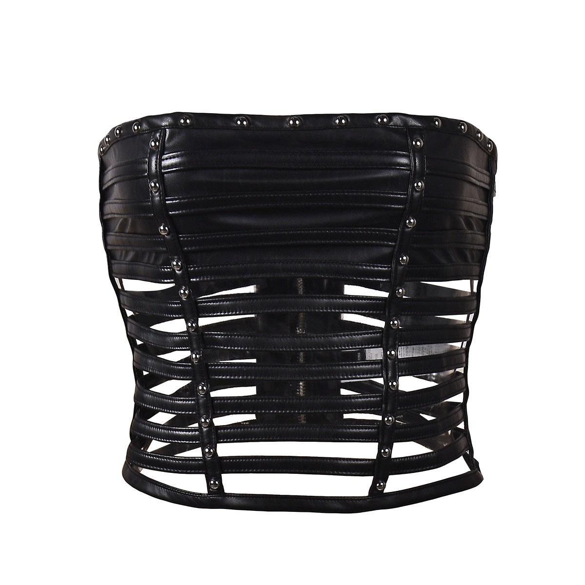Women's Black Strapless Corset Top