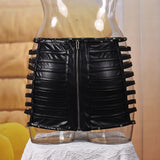 Women's   Faux Leather Mini Skirt