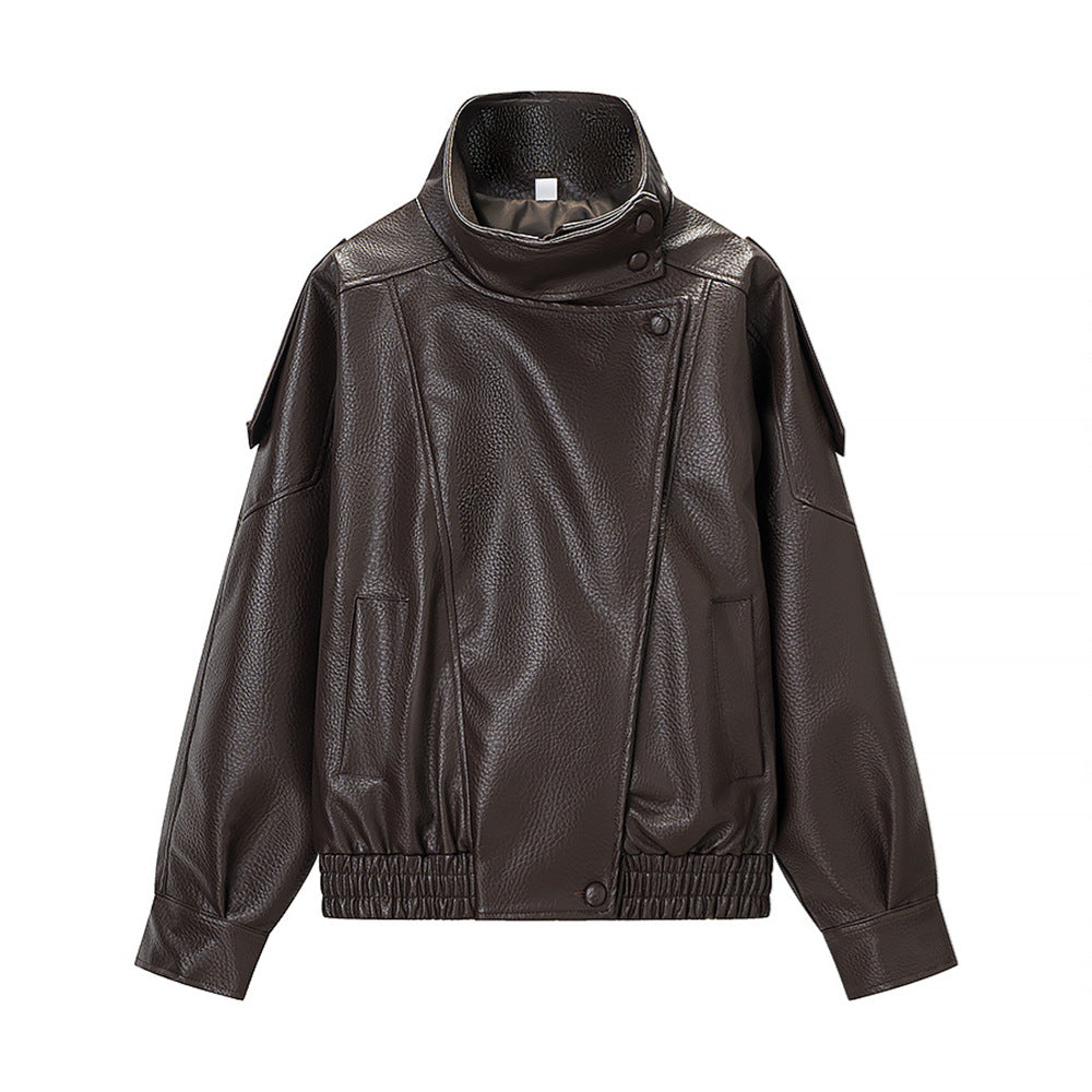 Women's  Faux Leather Biker Jacket