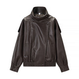 Women's  Faux Leather Biker Jacket