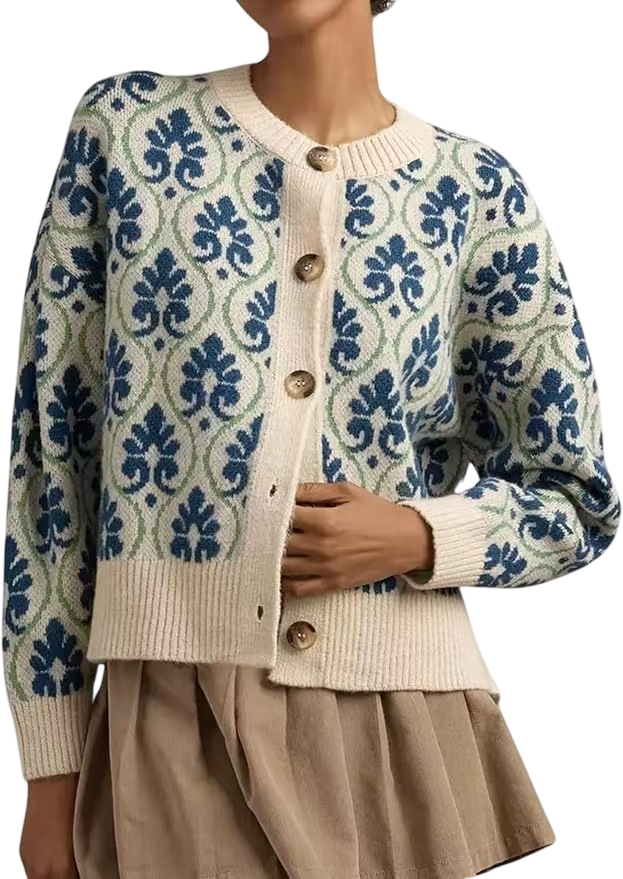Women's  Floral Knit Jacket