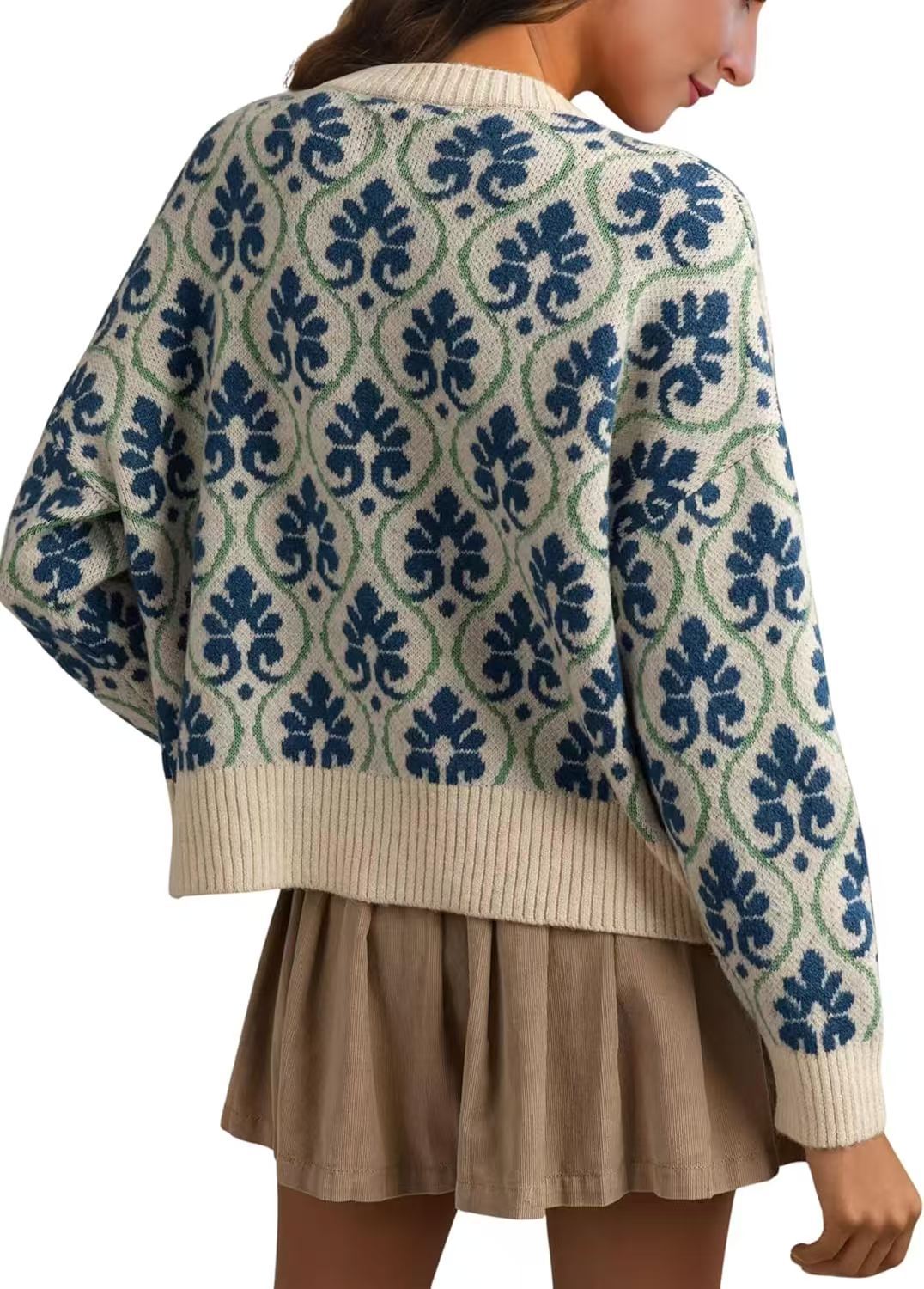 Women's  Floral Knit Jacket