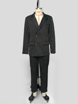 Men's Double-Breasted Pinstripe Suit Set