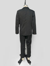 Men's Double-Breasted Pinstripe Suit Set