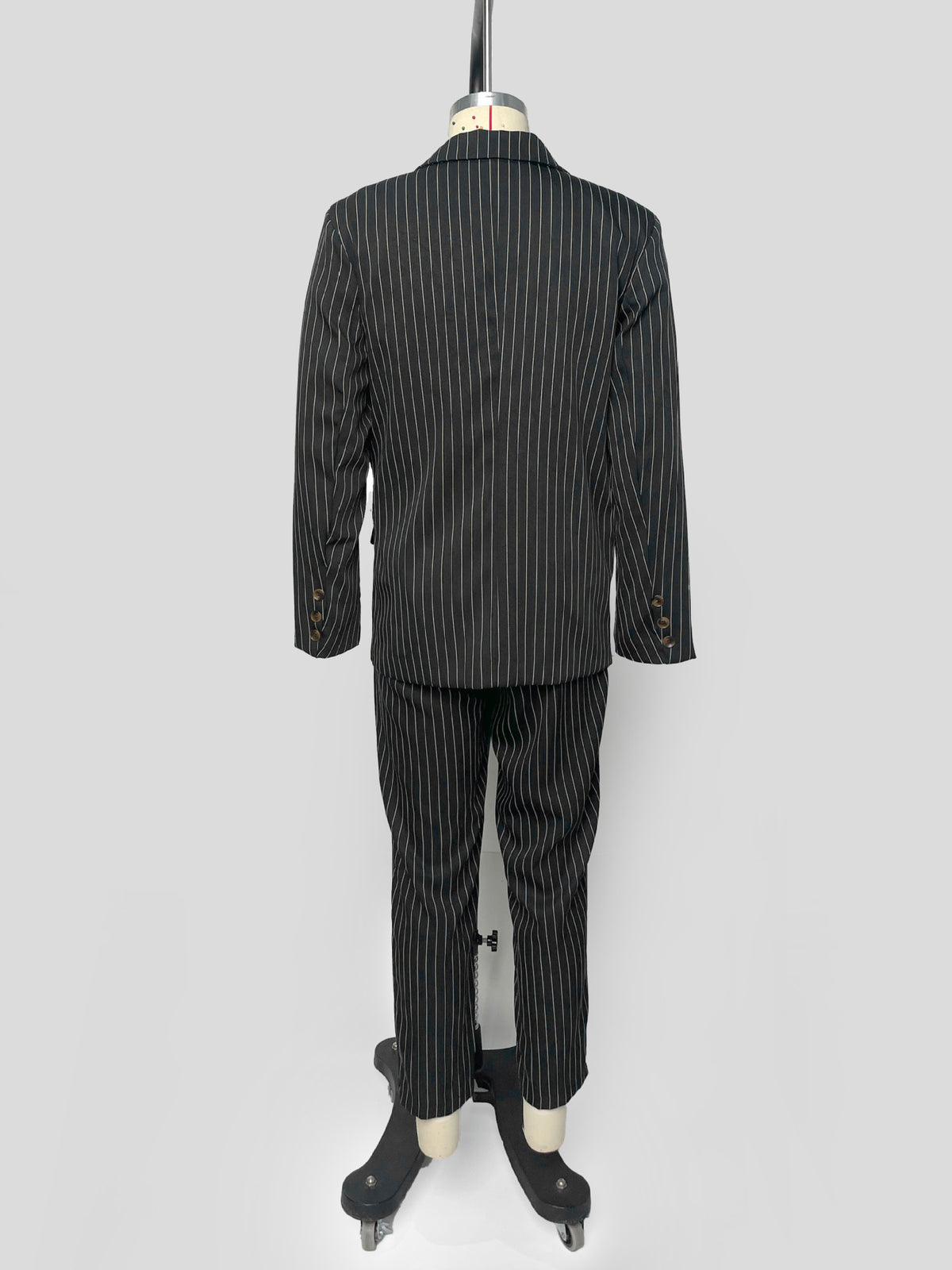 Men's Double-Breasted Pinstripe Suit Set