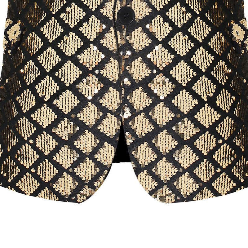 Men's Luxury Sequin Party Blazer