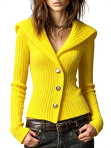 Women's Elegant Ribbed Knit Sweater