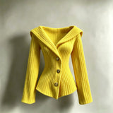 Women's Elegant Ribbed Knit Sweater