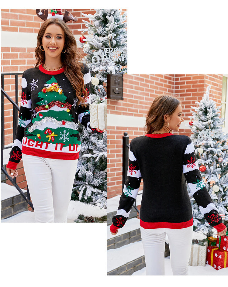 Women's Christmas Tree Graphic Sweater