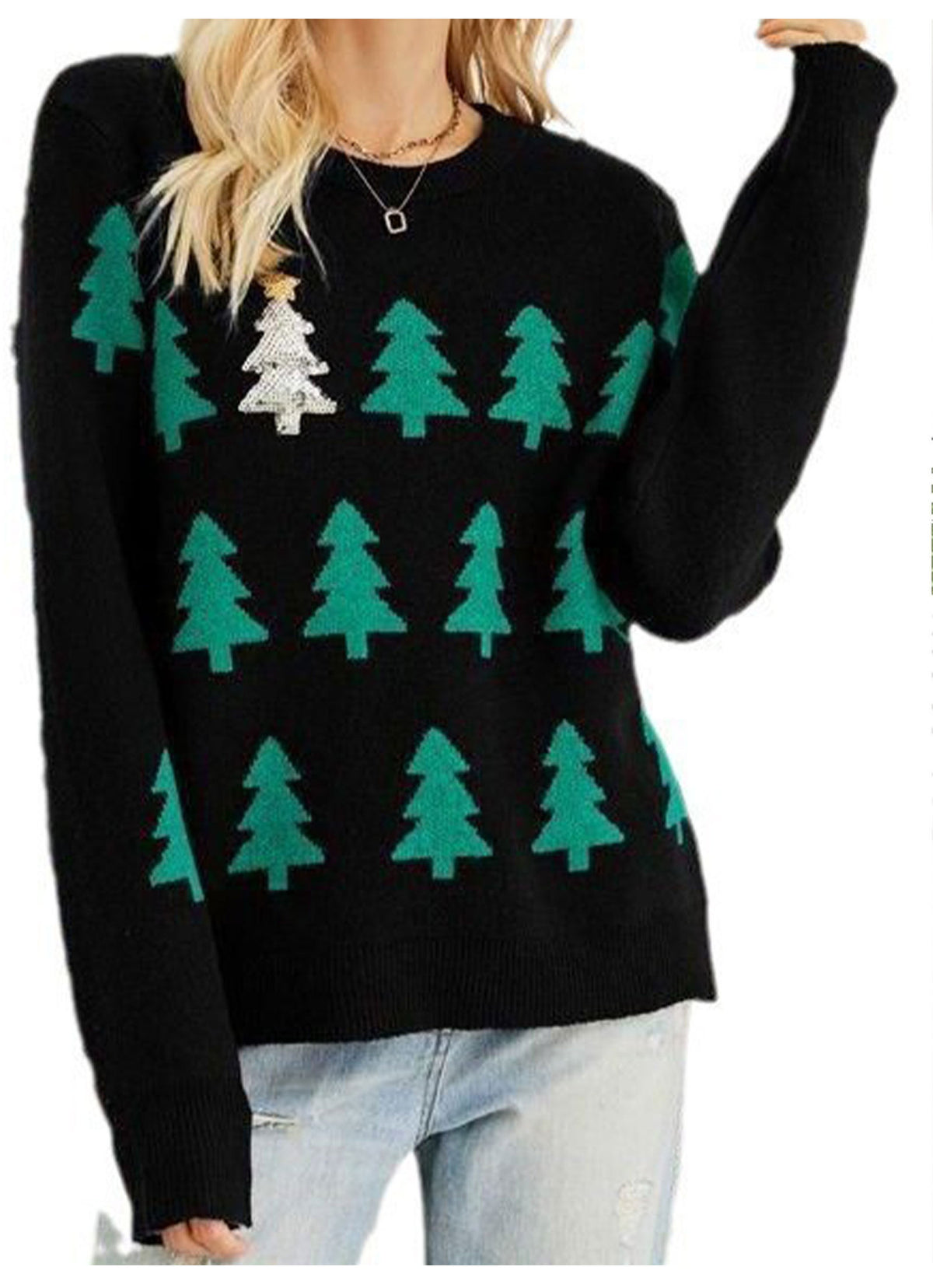 Women's Christmas Tree Knit Sweater
