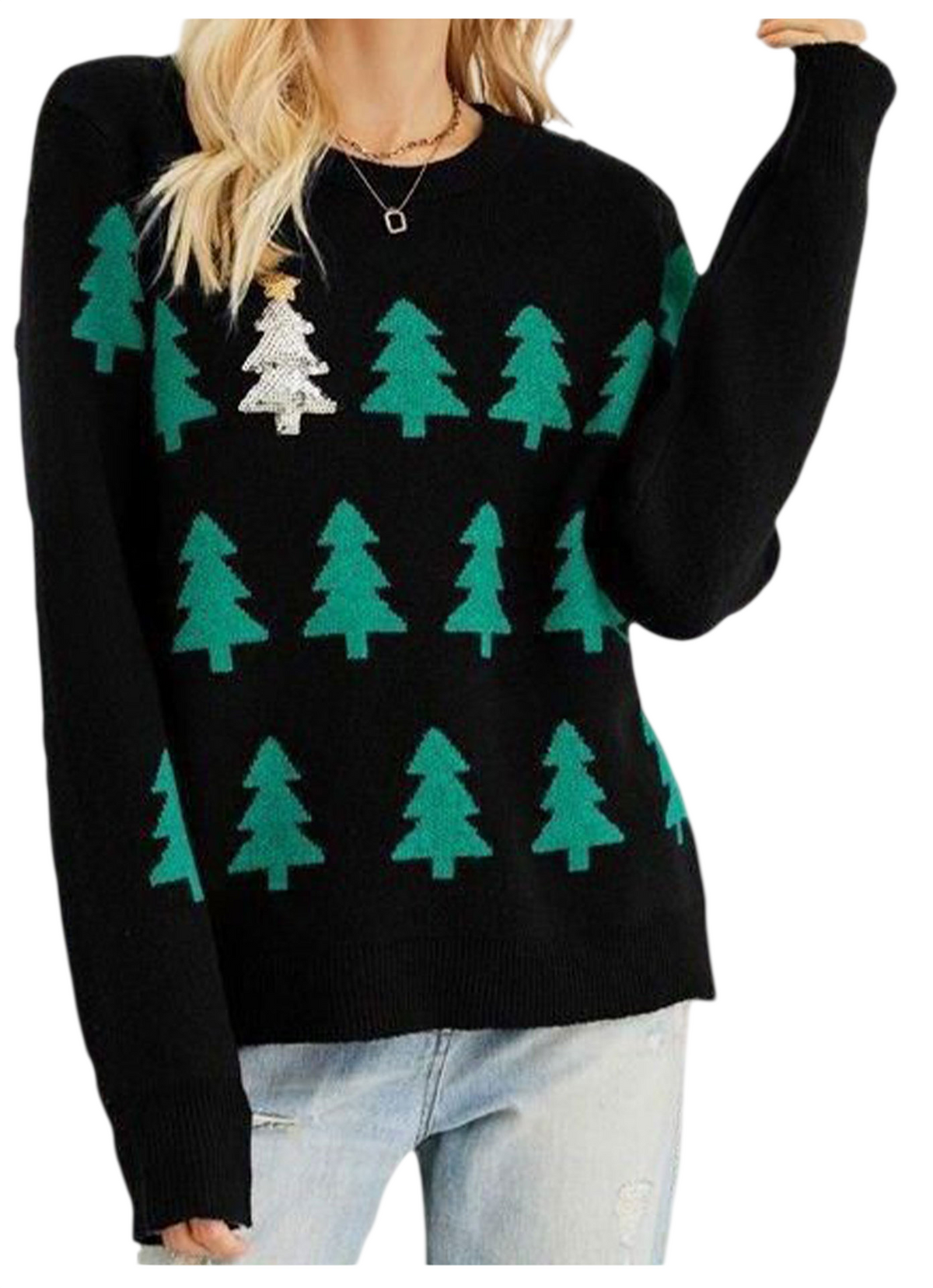 Women's Christmas Tree Knit Sweater