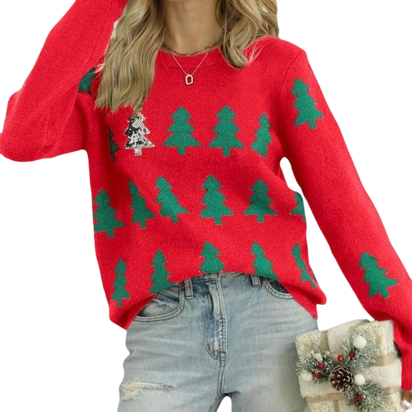 Women's Christmas Tree Knit Sweater