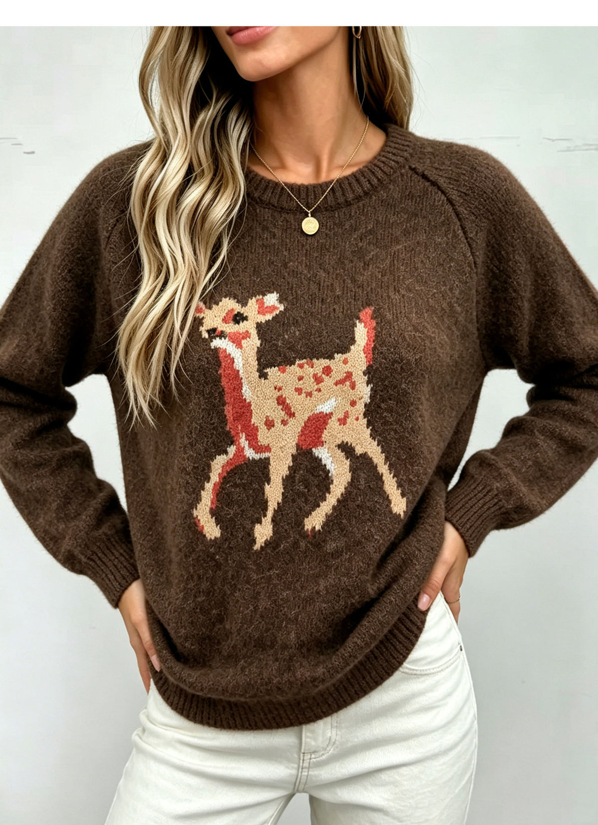Women's Reindeer Knit Sweater