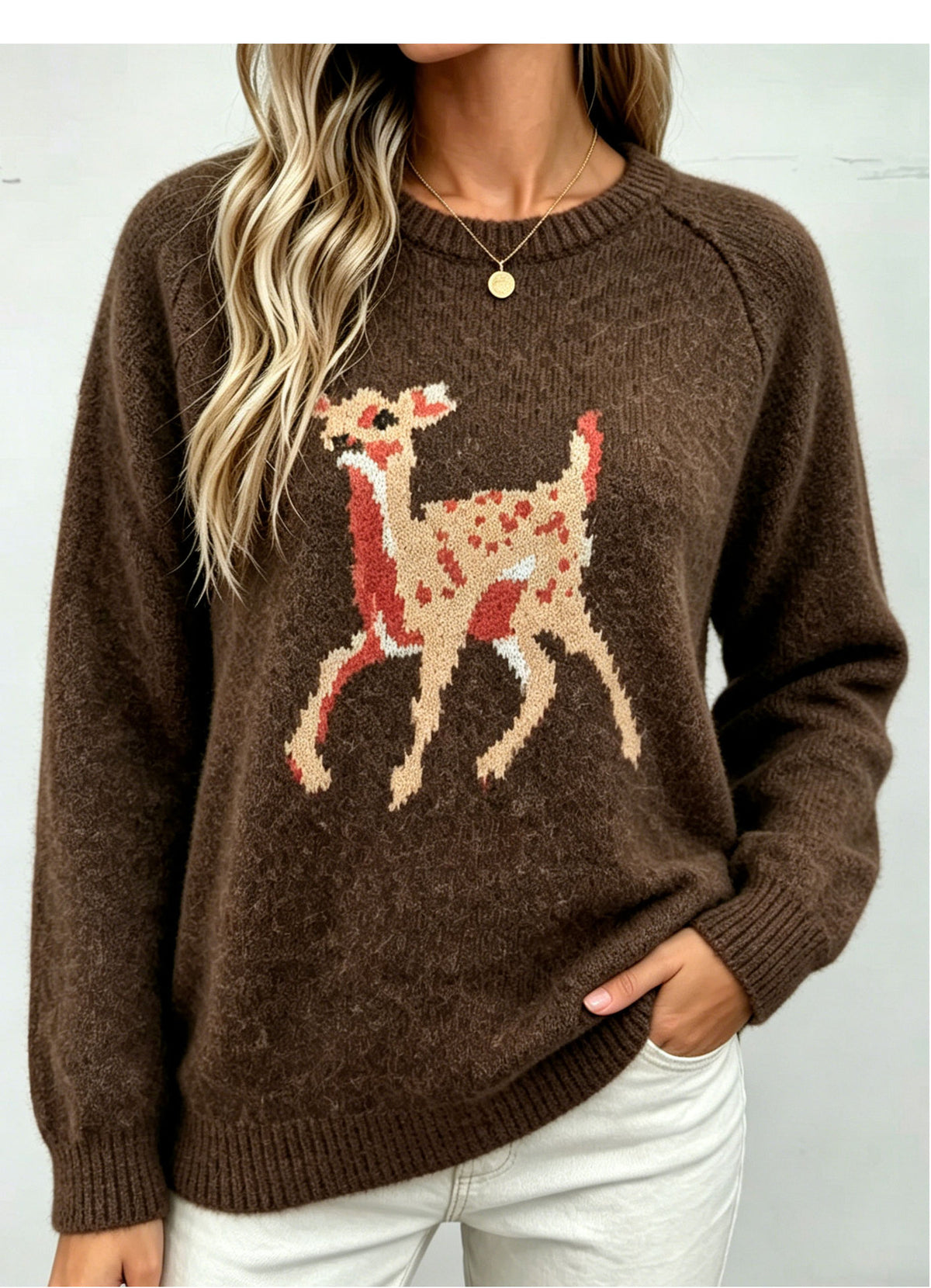 Women's Reindeer Knit Sweater