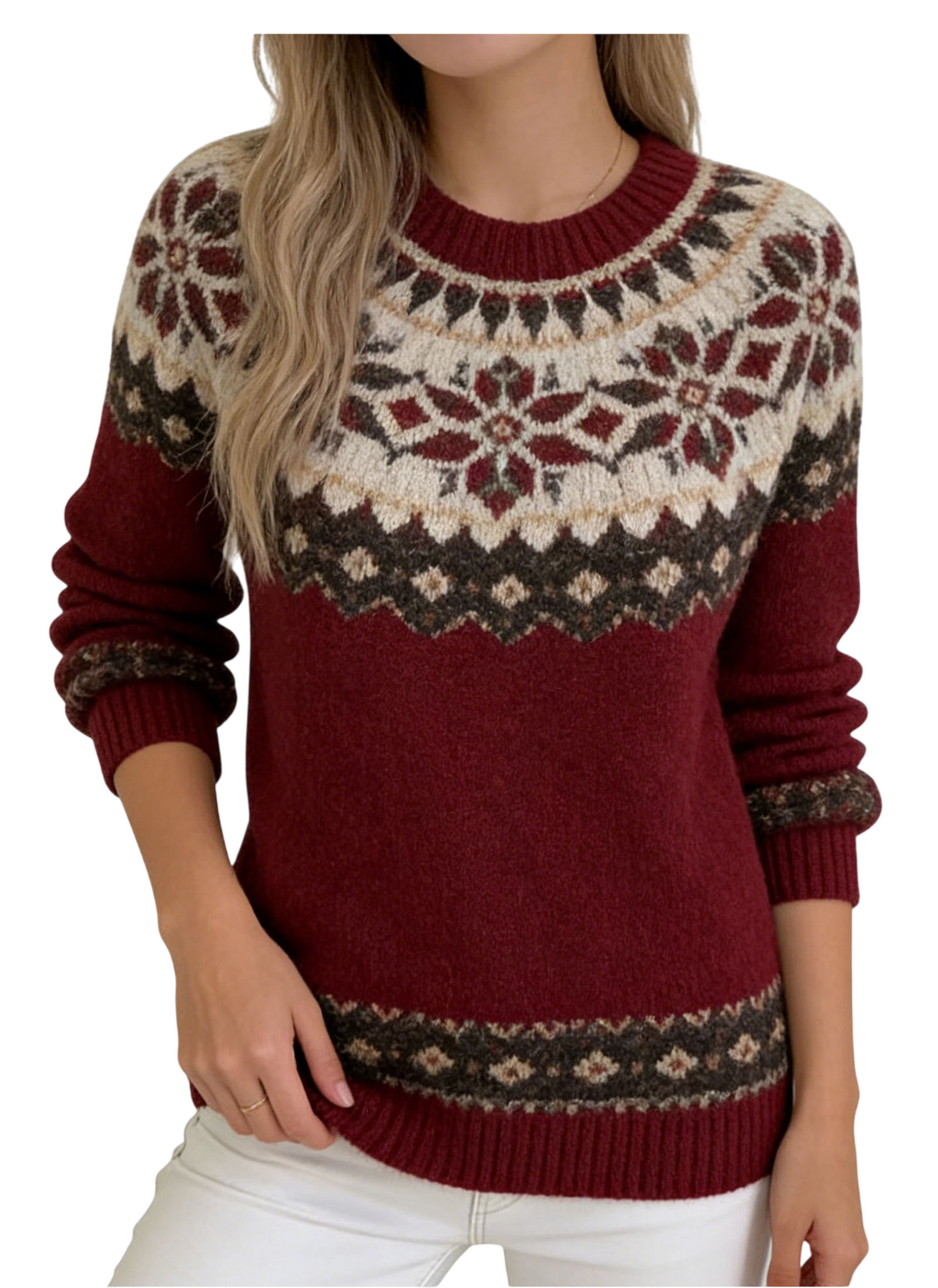 Women's Fair Isle Knit Sweater