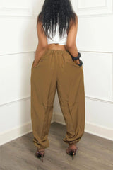 Women's High-Waisted Pleated Relaxed Fit Trousers