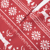 Women's Christmas Reindeer Print Long-Sleeve Fitted Romper