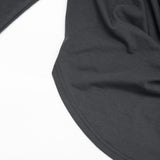 Women's Long-Sleeve Draped Cowl Neck Asymmetric Top