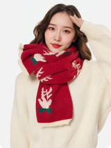 Christmas Reindeer Knit Scarf