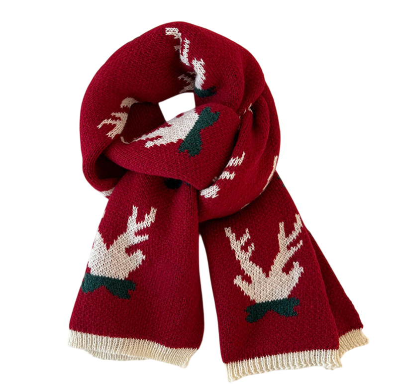 Christmas Reindeer Knit Scarf