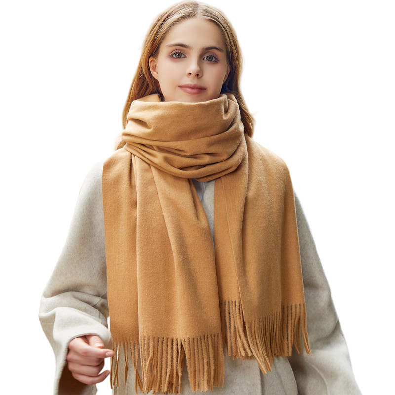 Women's Soft Winter Wrap Scarf with Fringed Ed
