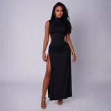 Women's Sleeveless Cutout Maxi Dress