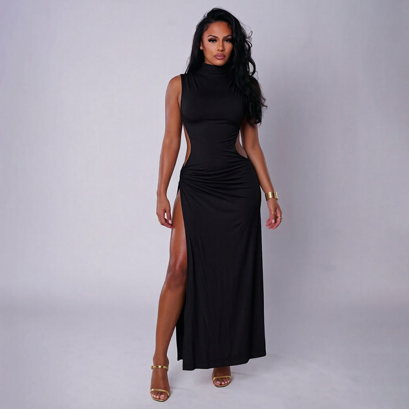 Women's Sleeveless Cutout Maxi Dress