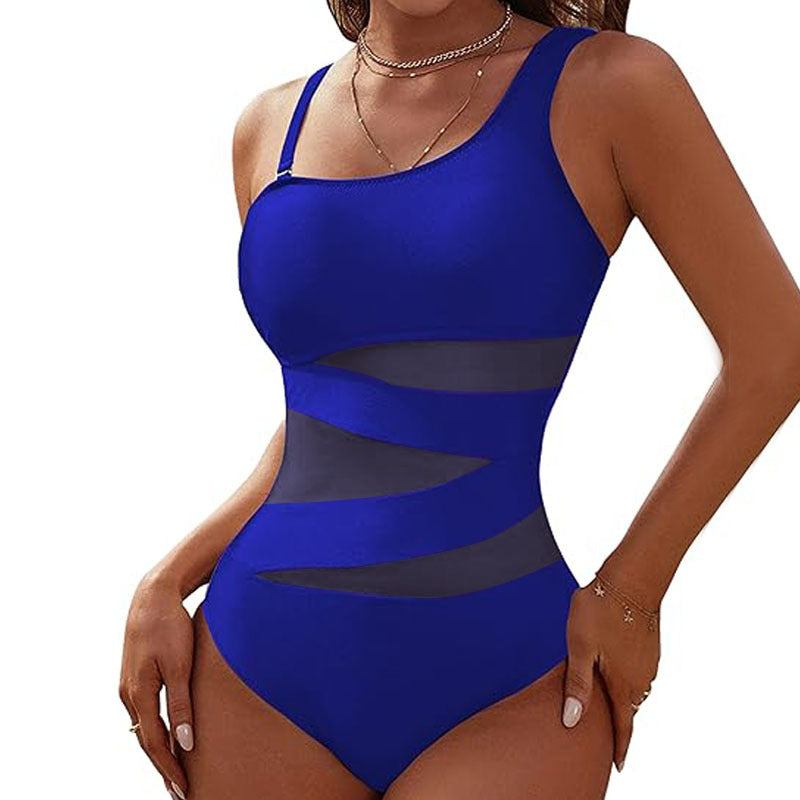 Stylis Cut-Out Mesh One-Piece Swimsuit